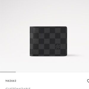 Louis Vuitton Black Checkered Wallet